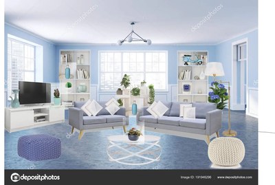 Sala Azul Clarinho
