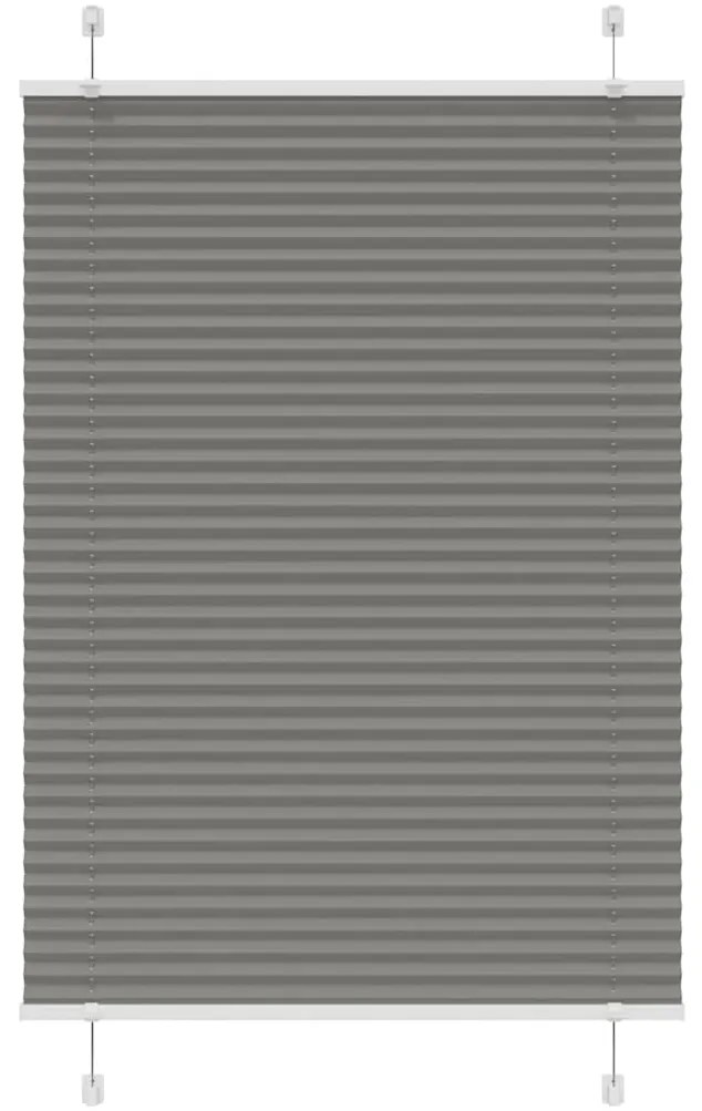 vidaXL Antracite Plissada Cega 100x150 cm Largura Tecido 99,4 cm