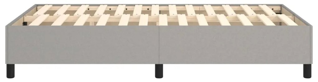 Estrutura de cama sem colchão 120x200 cm tecido cinzento-claro