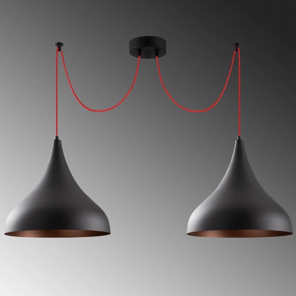 Candeeiro Suspenso Berceste – Preto – 131 x 41 cm