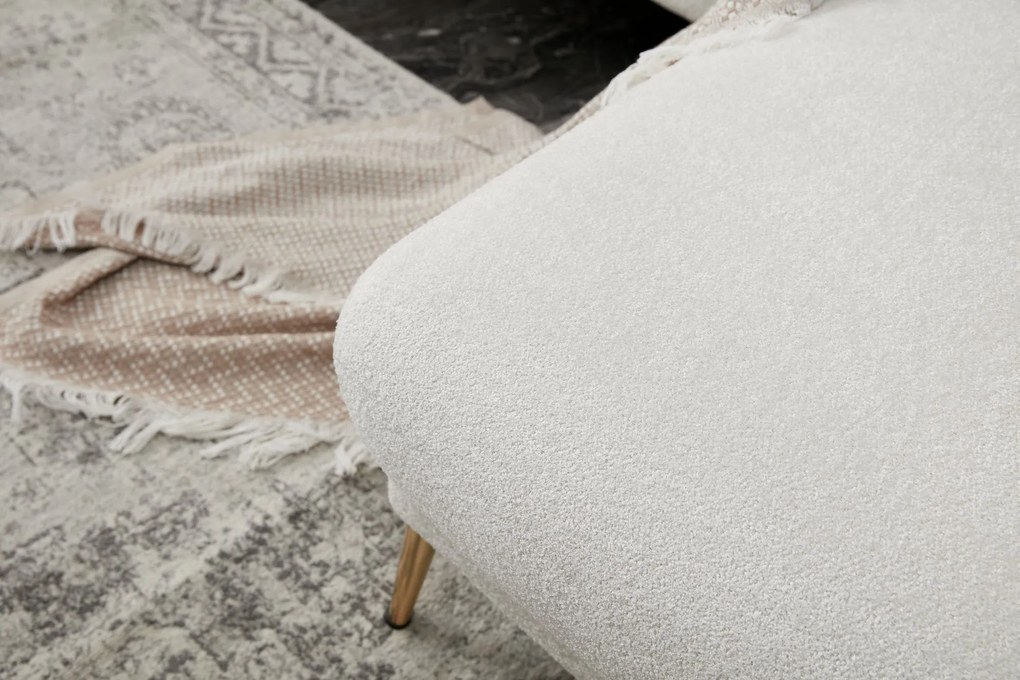 Sofá-Cama de Canto Simena – Creme Dourado – 266 x 133 cm