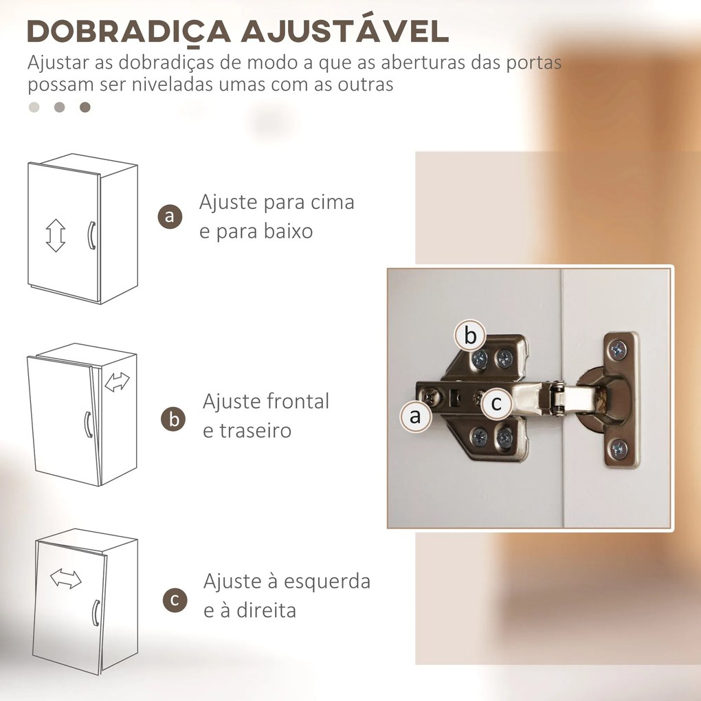 HOMCOM Armário de Cozinha Armário de Armazenamento Cozinha com 4 Porta