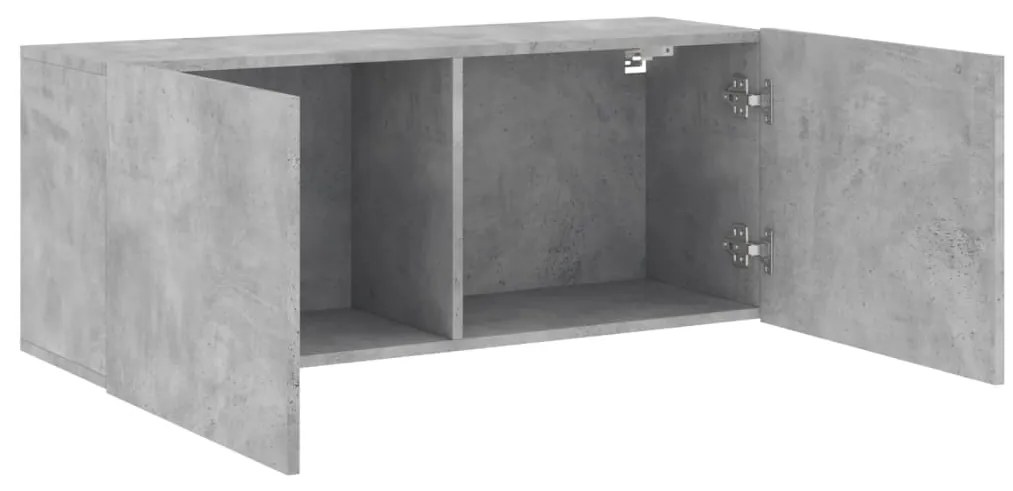 Móvel de parede para TV 100x30x41 cm cinzento cimento