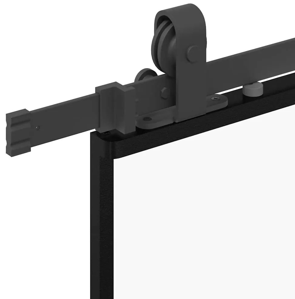 Porta deslizante c/ conj. ferragens 90x205cm vidro ESG preto