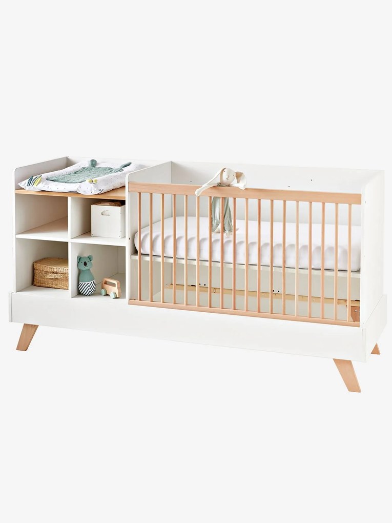 Agora -15% | Combinado de cama evolutiva 4 em 1, Combinid branco claro bicolor/multicolo