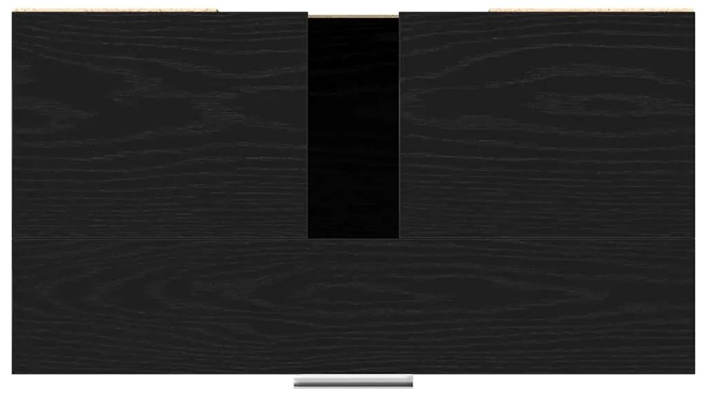 Armário de Banheiro vidaXL Preto Carvalho 60x32x54 cm Madeira Engenhar