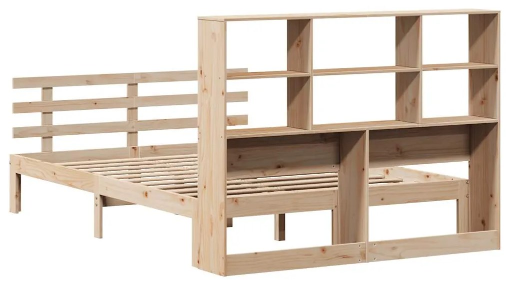 Cama com estante sem colchão 120x190 cm pinho maciço