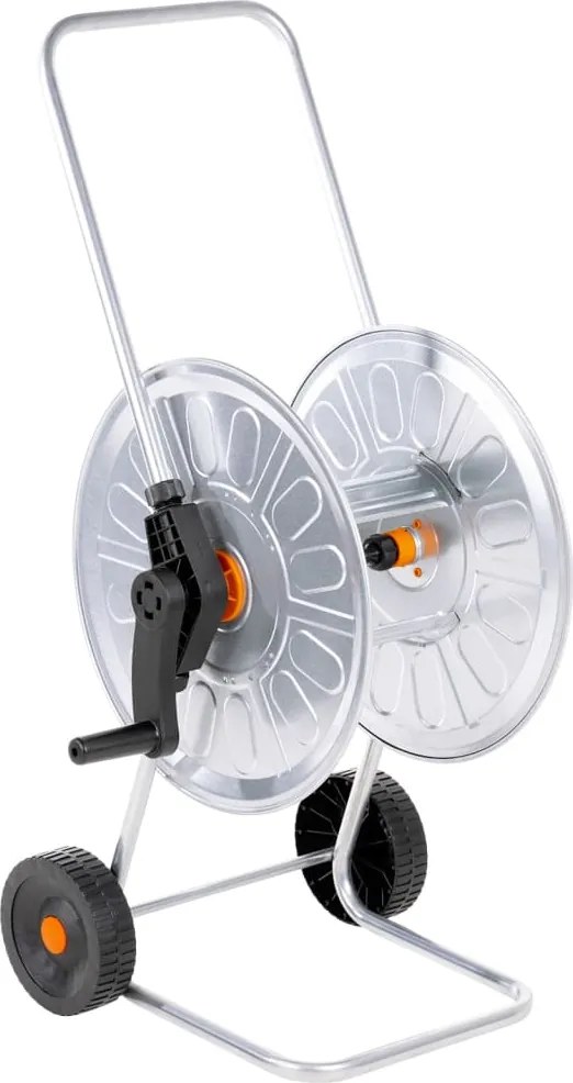vidaXL Carrinho enrolador para mangueira com 60 m 1/2" aço