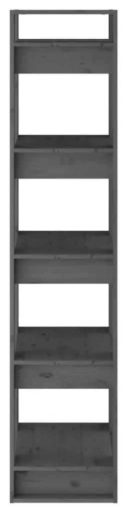 Estante/divisória 41x35x160 cm pinho maciço cinzento