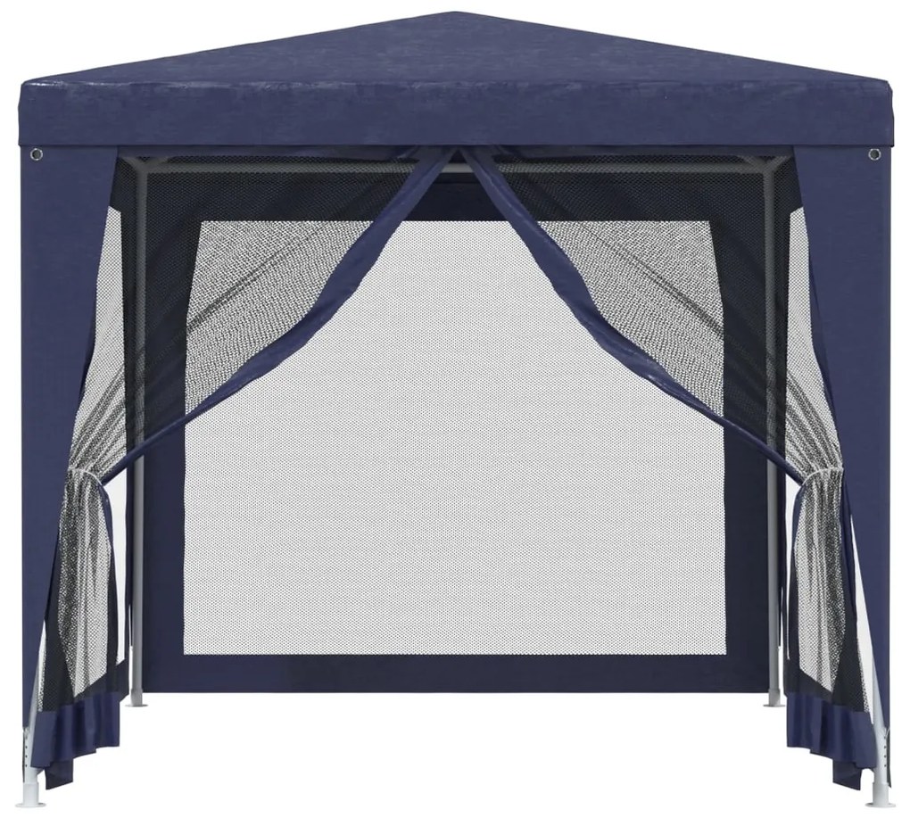 Tenda festas c/ 4 paredes laterais em rede 2,5x2,5 m PEAD azul