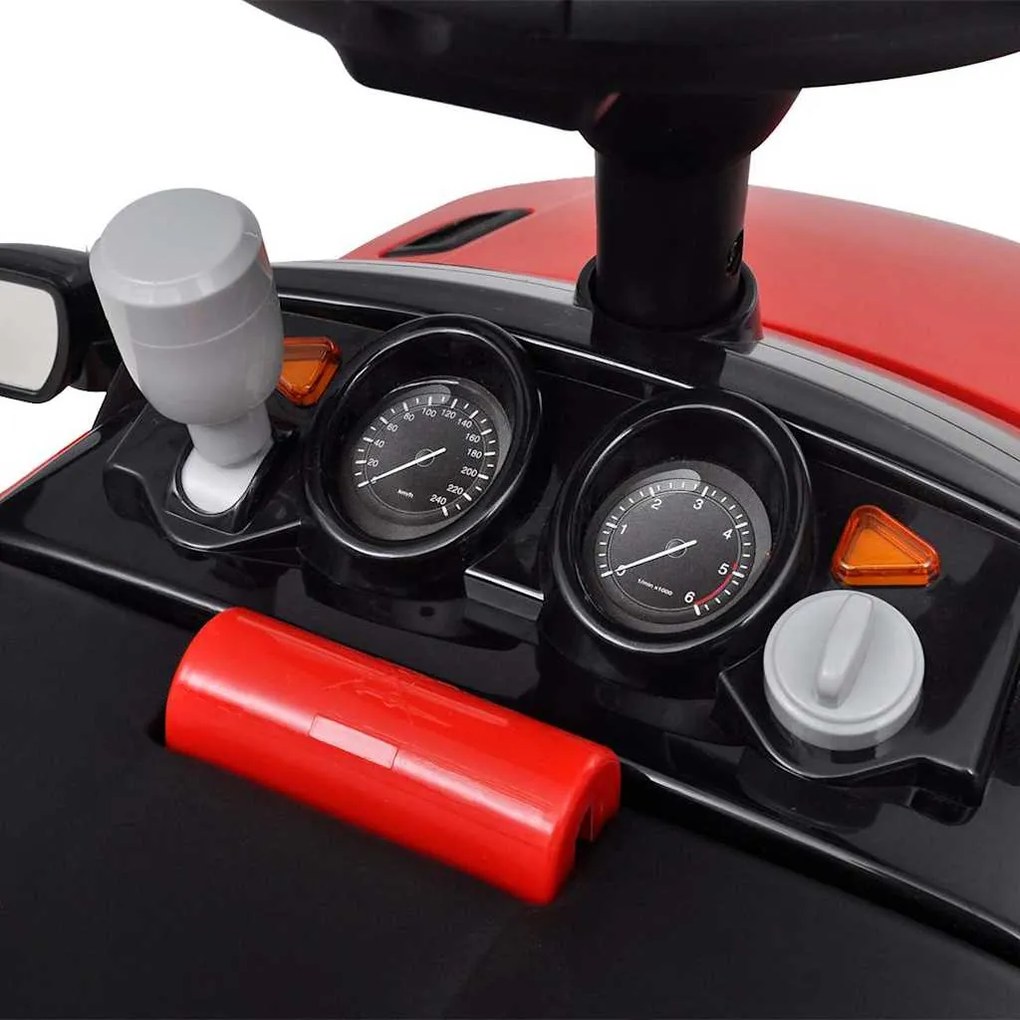 Carro eléctrico Land Rover 348 para crianças com musica, vermelho