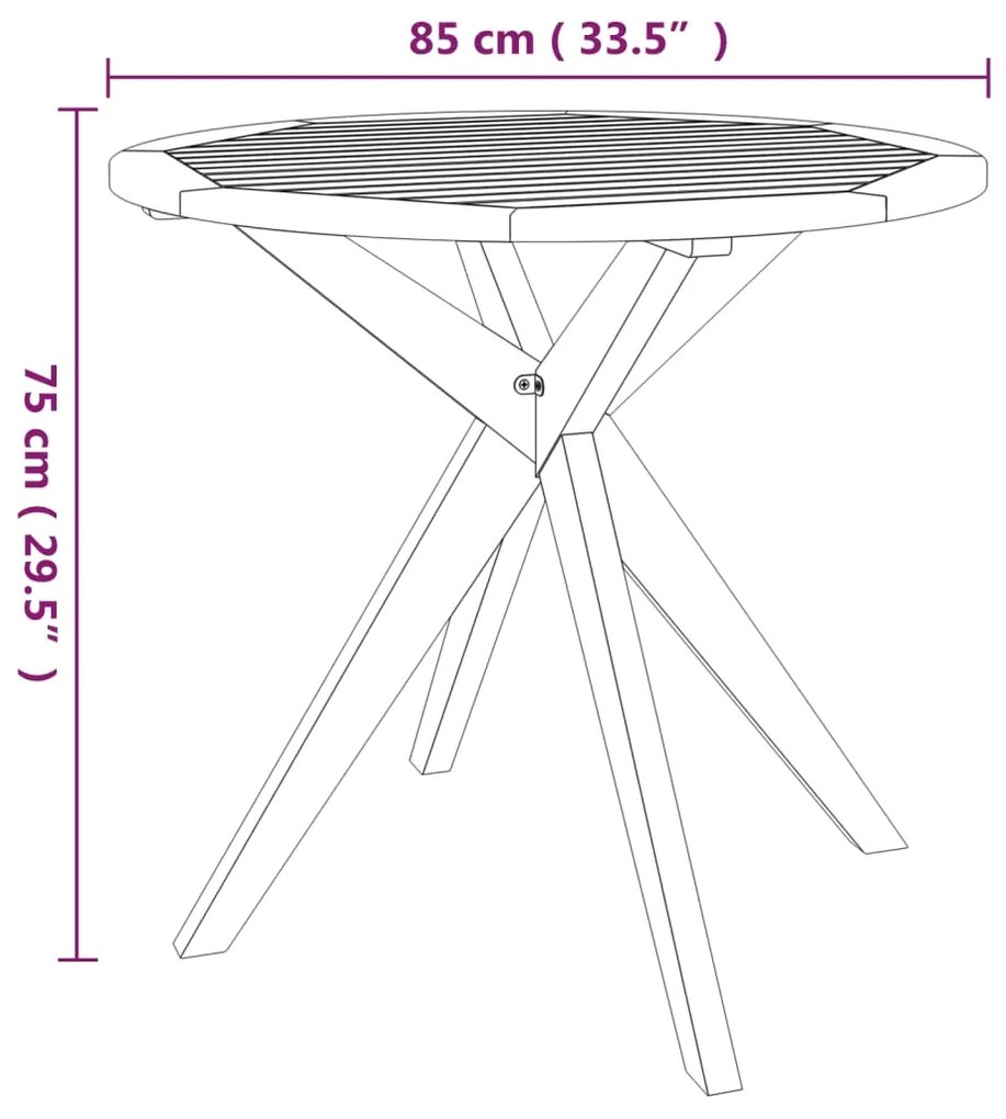 5 pcs conjunto de jantar para jardim madeira de acácia maciça