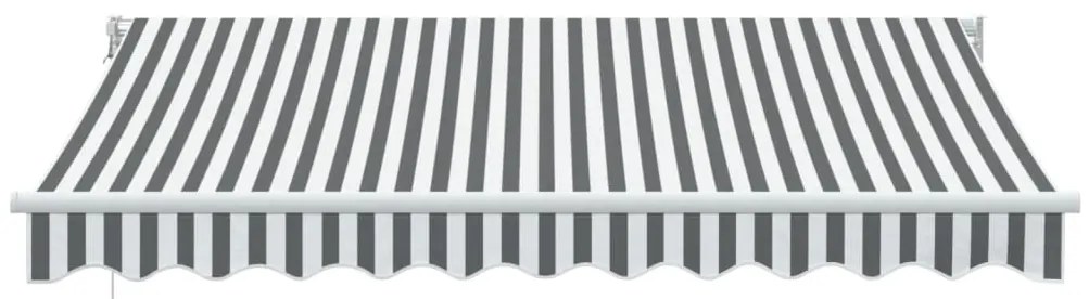Toldo retrátil 3x2,5 m tecido e alumínio antracite e branco