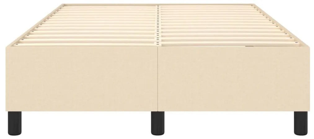 Estrutura de cama sem colchão 120x200 cm tecido cor creme