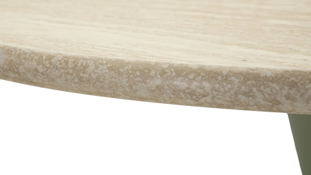 MESA BAR ALASKA Ø 60 X 106 CM EM MDF e FERRO VERDE E CREME