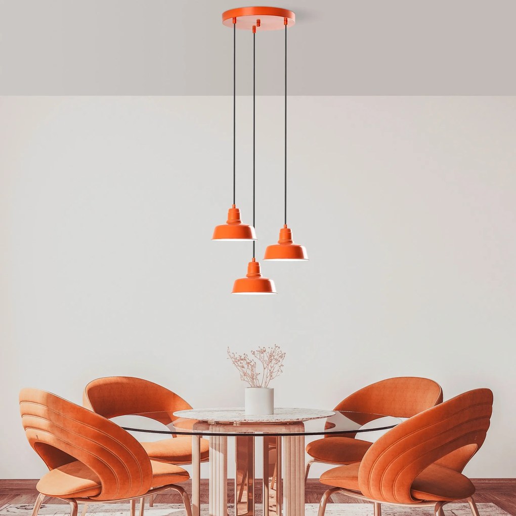 Candeeiro Suspenso Memati – Laranja – Diâmetro 45 cm
