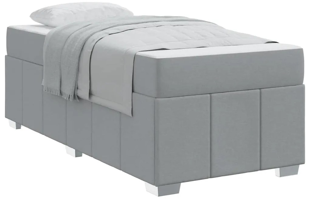 Estrutura da Cama Cinzento-claro 80 x 200 cm tecido