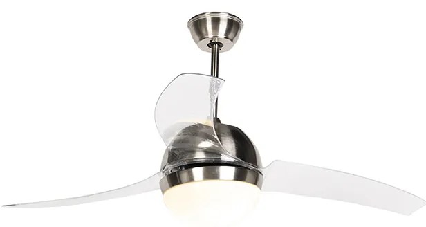 Ventilador de teto em aço com controle remoto - Bora 52 Moderno