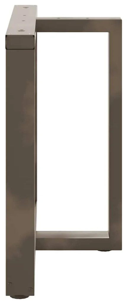 Pés de mesa de jantar em forma de T, 2 peças, preto, 100x35x(72-73) cm
