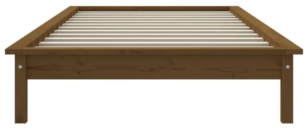 Estrutura cama pequena solteiro 75x190 cm pinho castanho mel