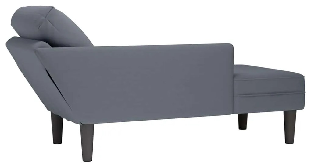 Chaise lounge c/ almofada/apoio de braços direito veludo