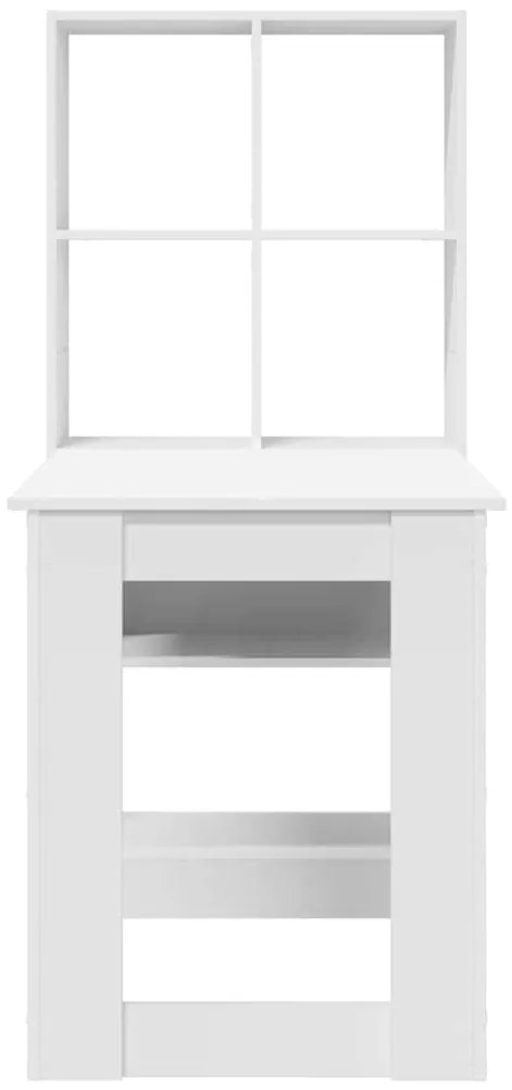 Mesa com prateleira com armazenamento Branco 122 x 67 x 145 cm