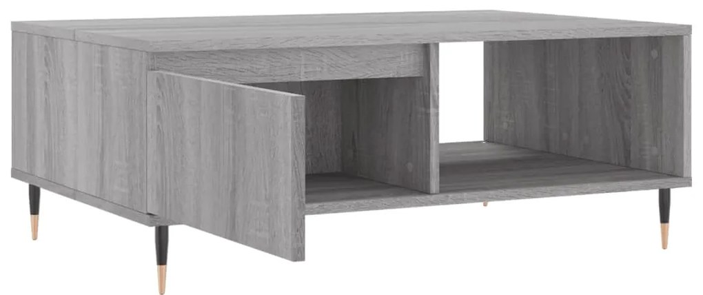 Mesa de centro 90x60x35 cm derivados de madeira cinzento sonoma