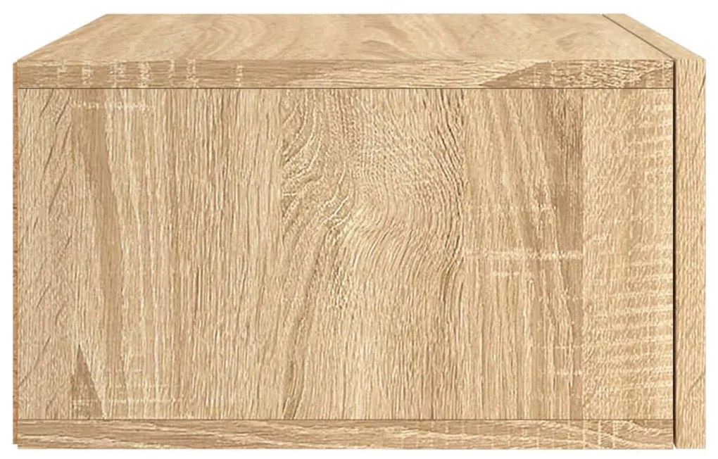 Mesas de cabeceira parede 2 pcs 35x35x20 cm cor carvalho sonoma