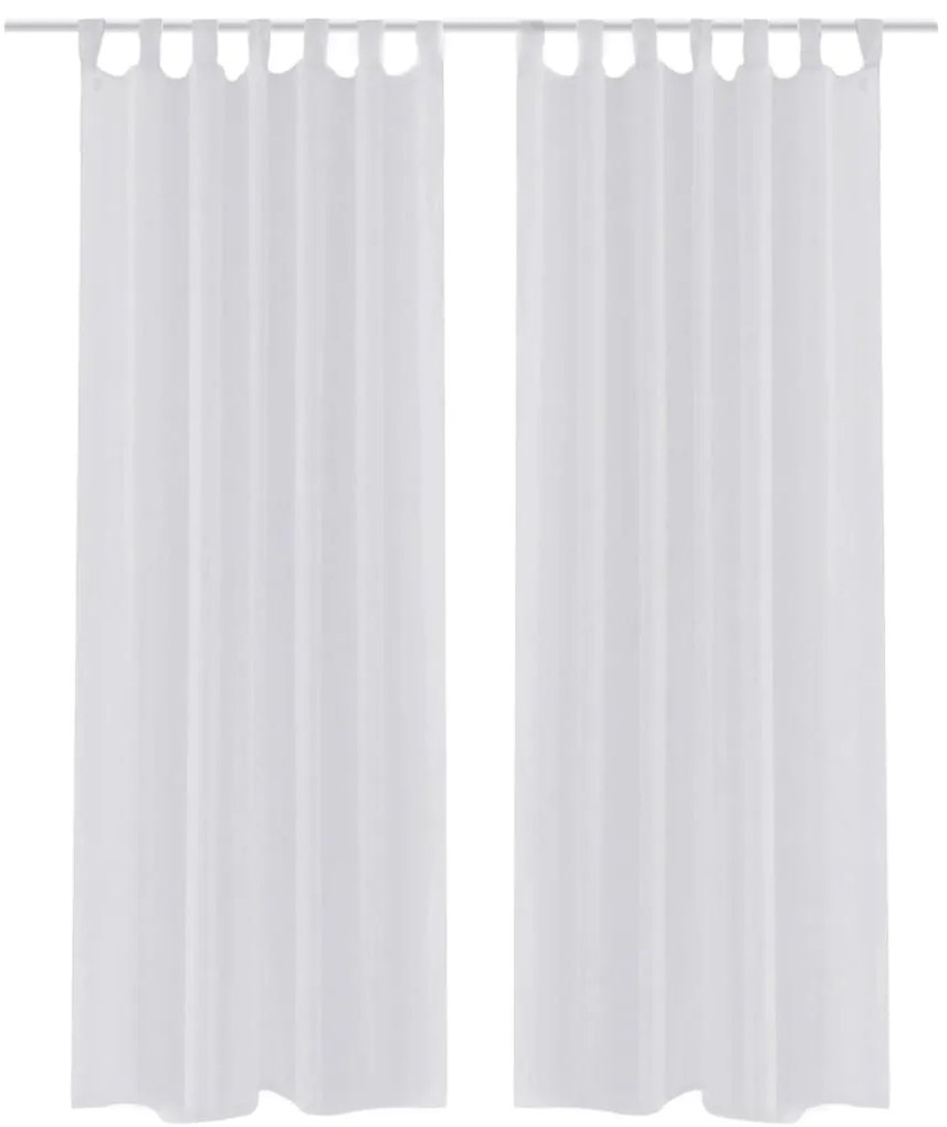 Cortinas brancas 2 peças 140 x 245 cm
