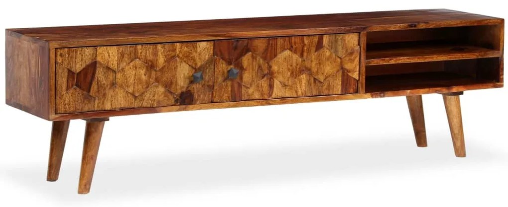 Móvel de TV madeira acácia maciça 140x30x40 cm