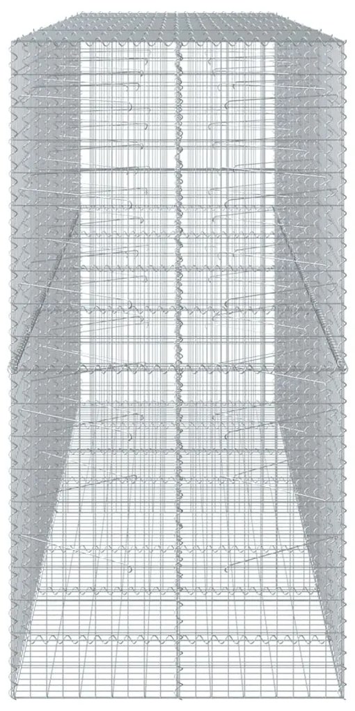 Cesto gabião com cobertura 400x100x200 cm ferro galvanizado