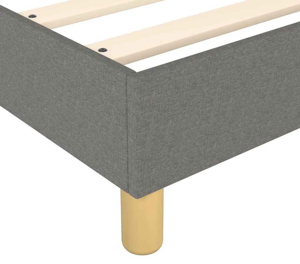 Estrutura de cama sem colchão 120x200 cm tecido cinzento-escuro