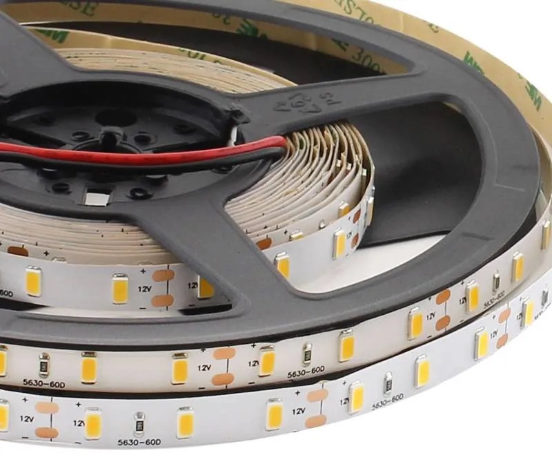 Fita LED HQ Monocolor SMD5630, ChipLed Samsung, DC12V, 5m (60Led/m), 75W, IP68 nano à prova d'água Branco Frio