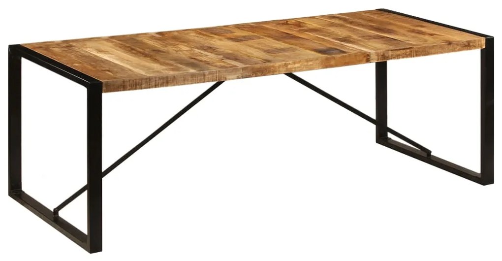 Mesa de jantar madeira de mangueira maciça 220x100x75 cm