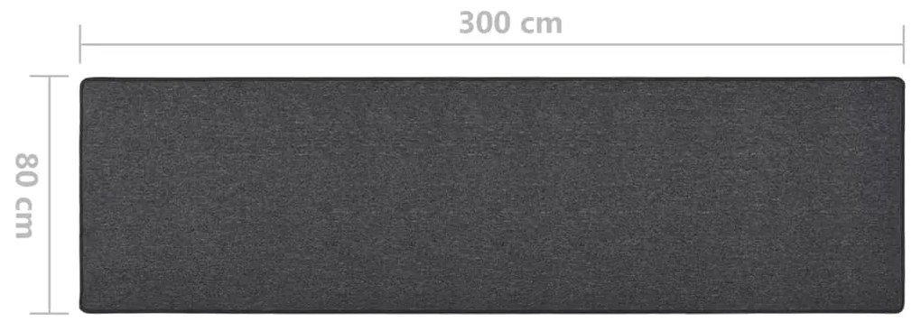 Tapete/passadeira 80x300 cm antracite