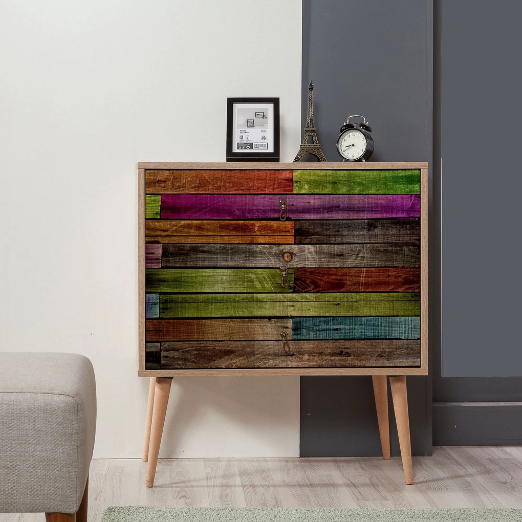 Cômoda Trio – Carvalho Sonoma – 80x90x40 cm