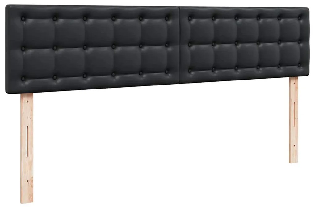 Estrutura de cama otomana com colchão 180x200 cm preta