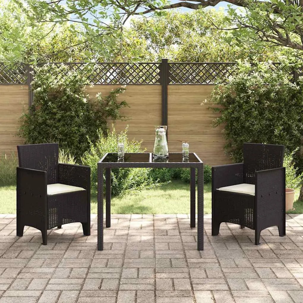 Cadeiras de Jardim com Almofadas 2 pcs Castanho 53 x 49 x 85 cm