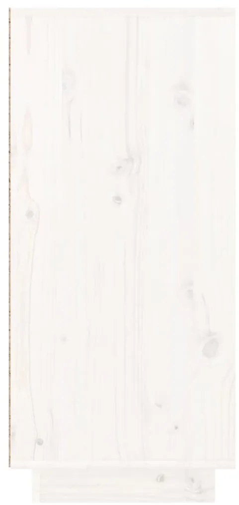Aparador 110x34x75 cm madeira de pinho maciça branco
