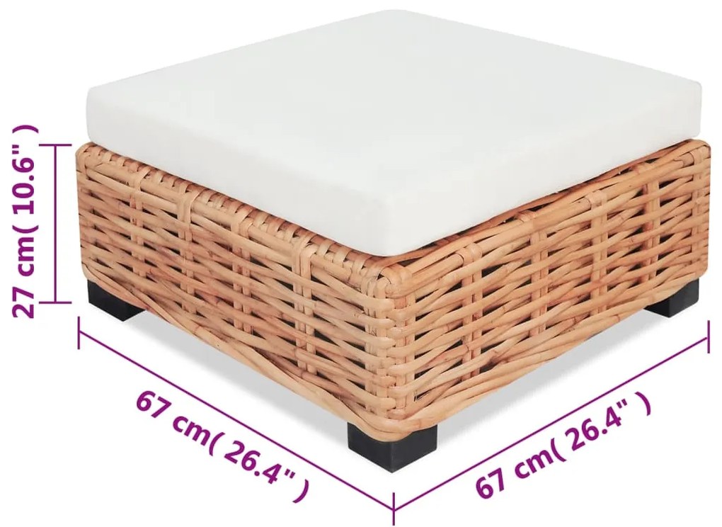 Conjunto de sofás 16 pcs vime genuíno