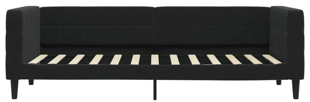 Sofá-cama com gavetão 80x200 cm veludo preto