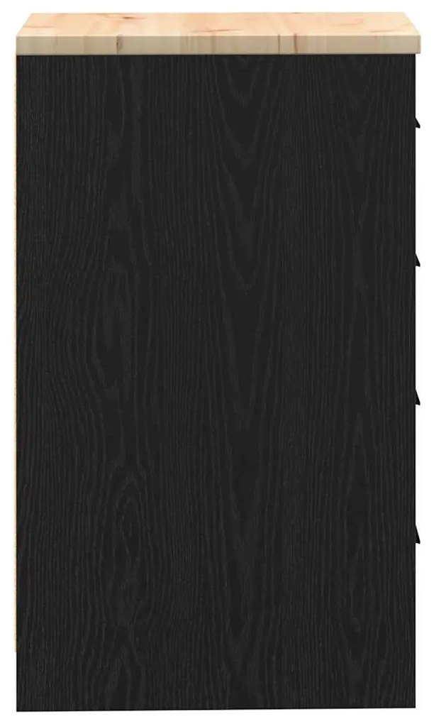 Armário de arrumação de garagem Preto 40x51x85 cm