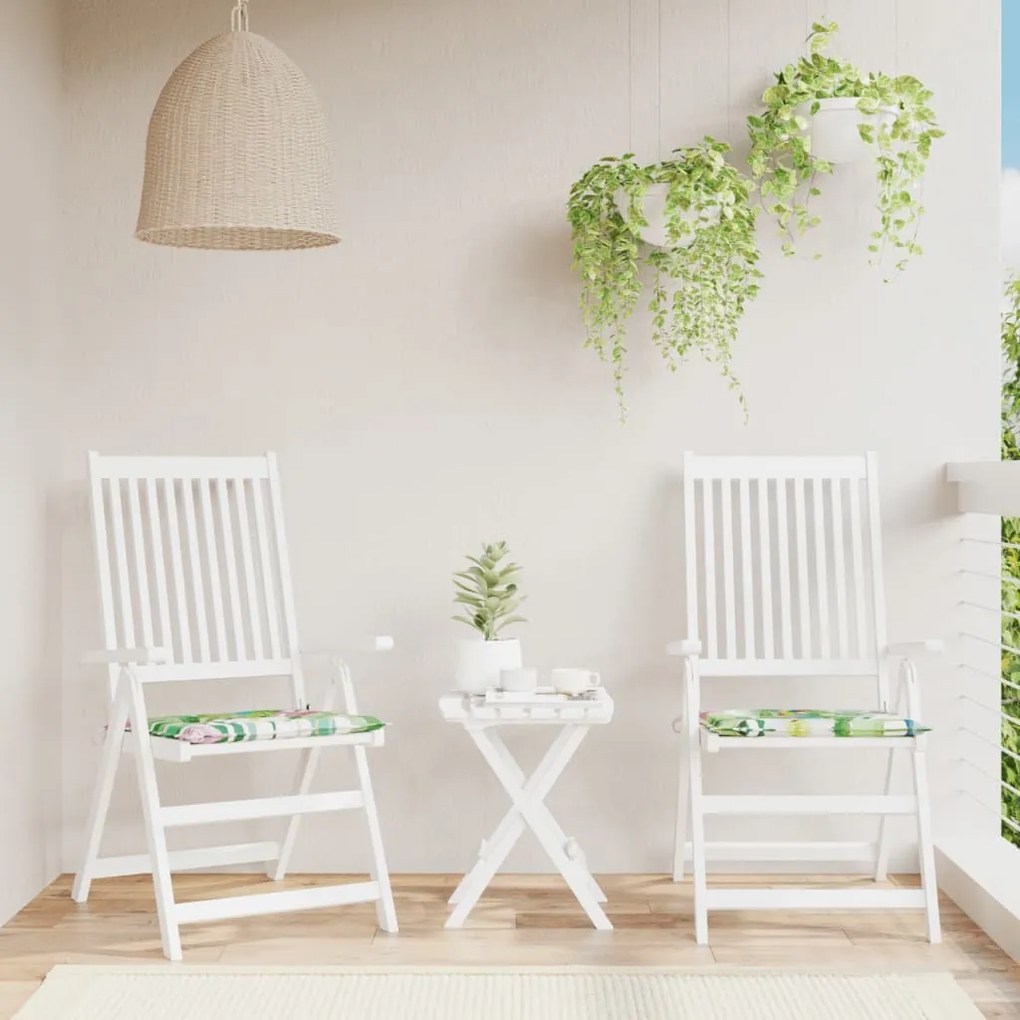 vidaXL Almofadões p/ cadeira 2pcs 40x40x4cm tecido multicor