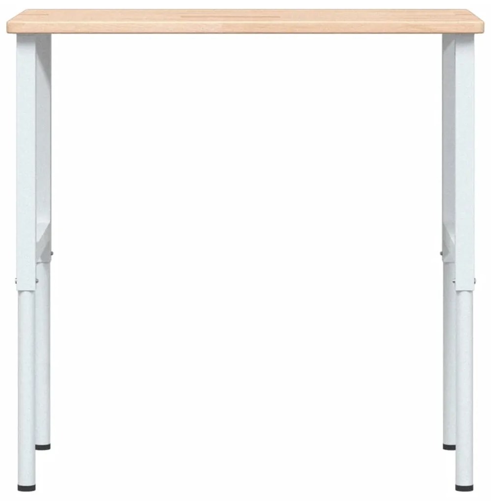 Bancada retangular 100x60x(71,5-98) cm madeira carvalho maciça