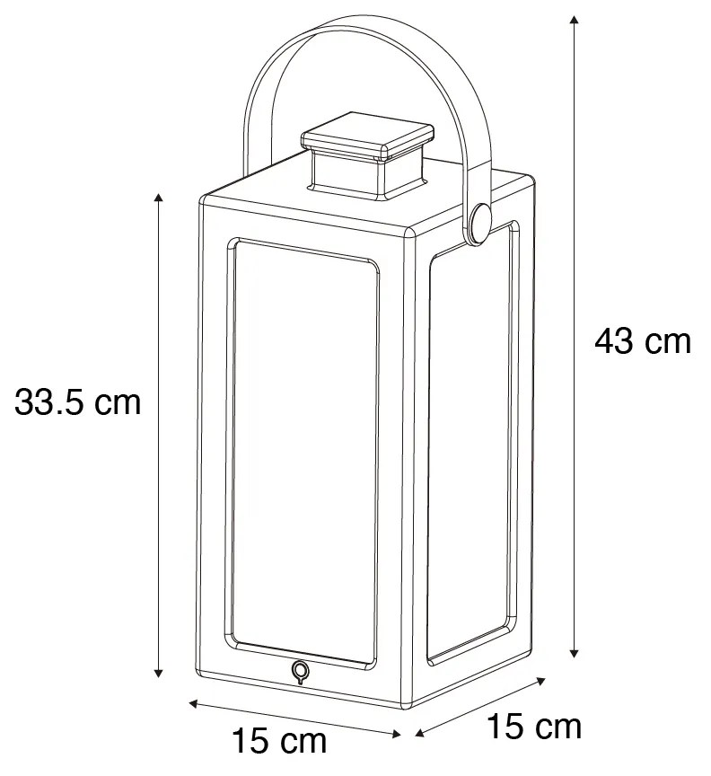 LED Conjunto de 2 candeeiros de mesa efeito chama branca recarregável IP44 - Stard Design