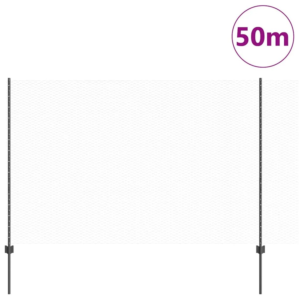 Postes de Cerca vidaXL 22 pcs U-Channel Cinza 160 cm Aço