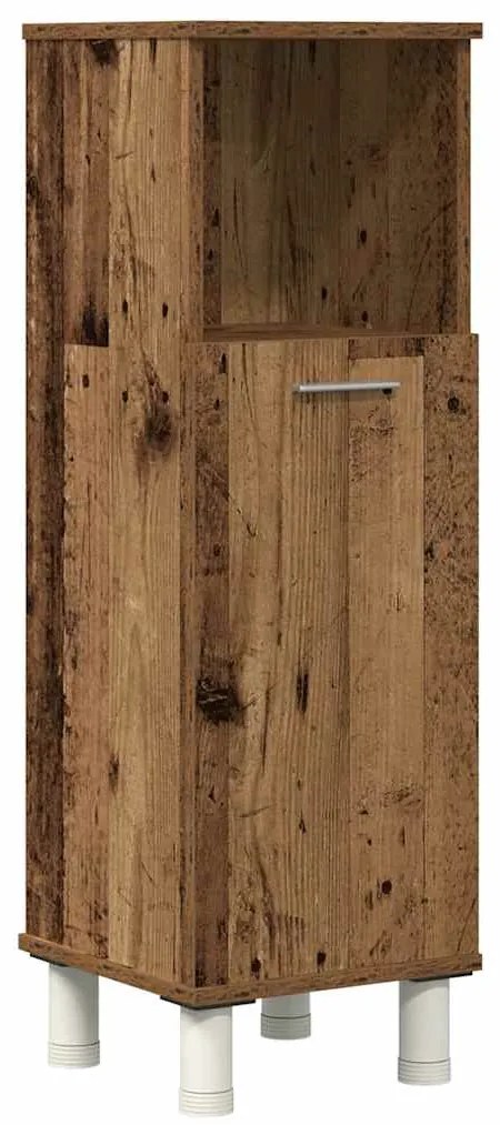 4 pcs conj. móveis casa banho derivados madeira madeira velha