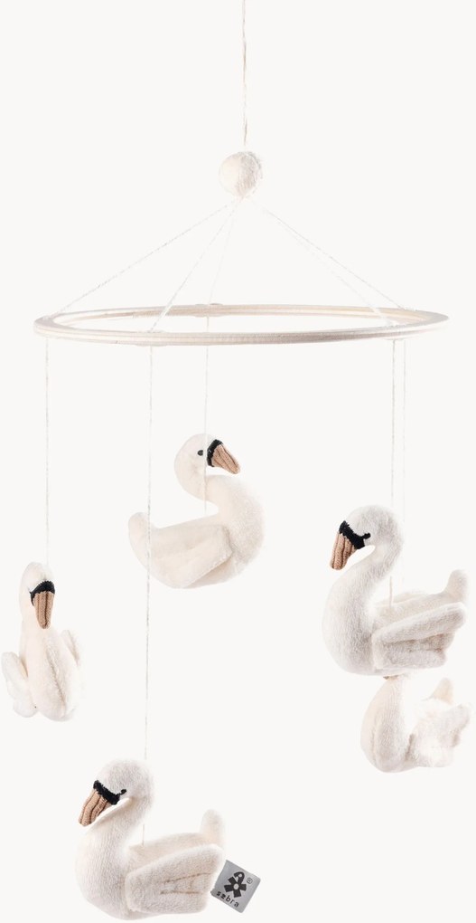 Móbile artesanal Swans