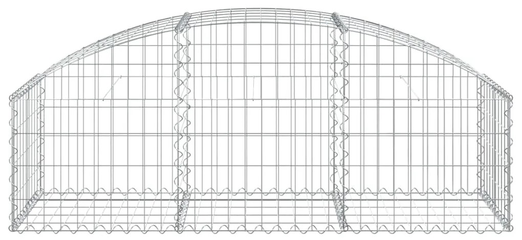 Cesto gabião arqueado 150x50x40/60 cm ferro galvanizado