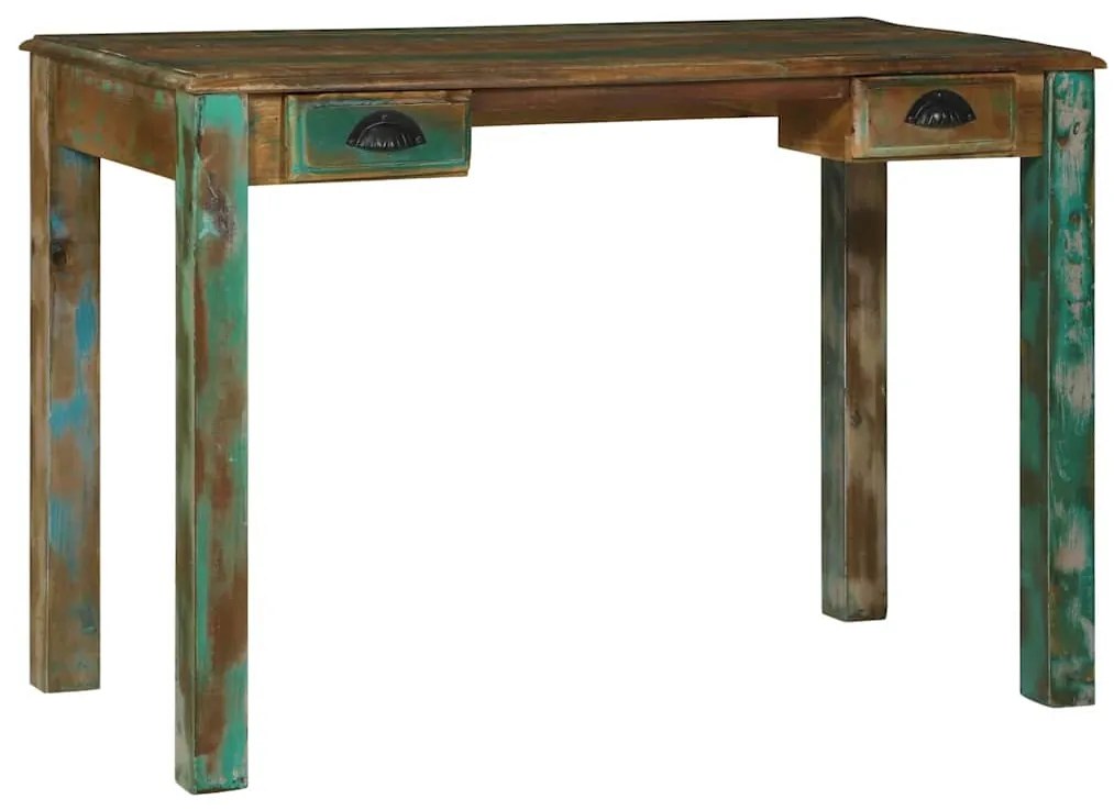 vidaXL Secretária de escrita com gaveta Castanho 112 x 55 x 76 cm